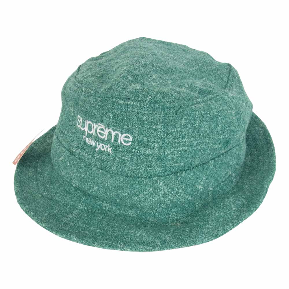 Supreme シュプリーム 21SS Classic Logo Terry Crusher クラシック ロゴ パイル タオル テリー クラッシャー バケット ハット グリーン系【美品】【中古】