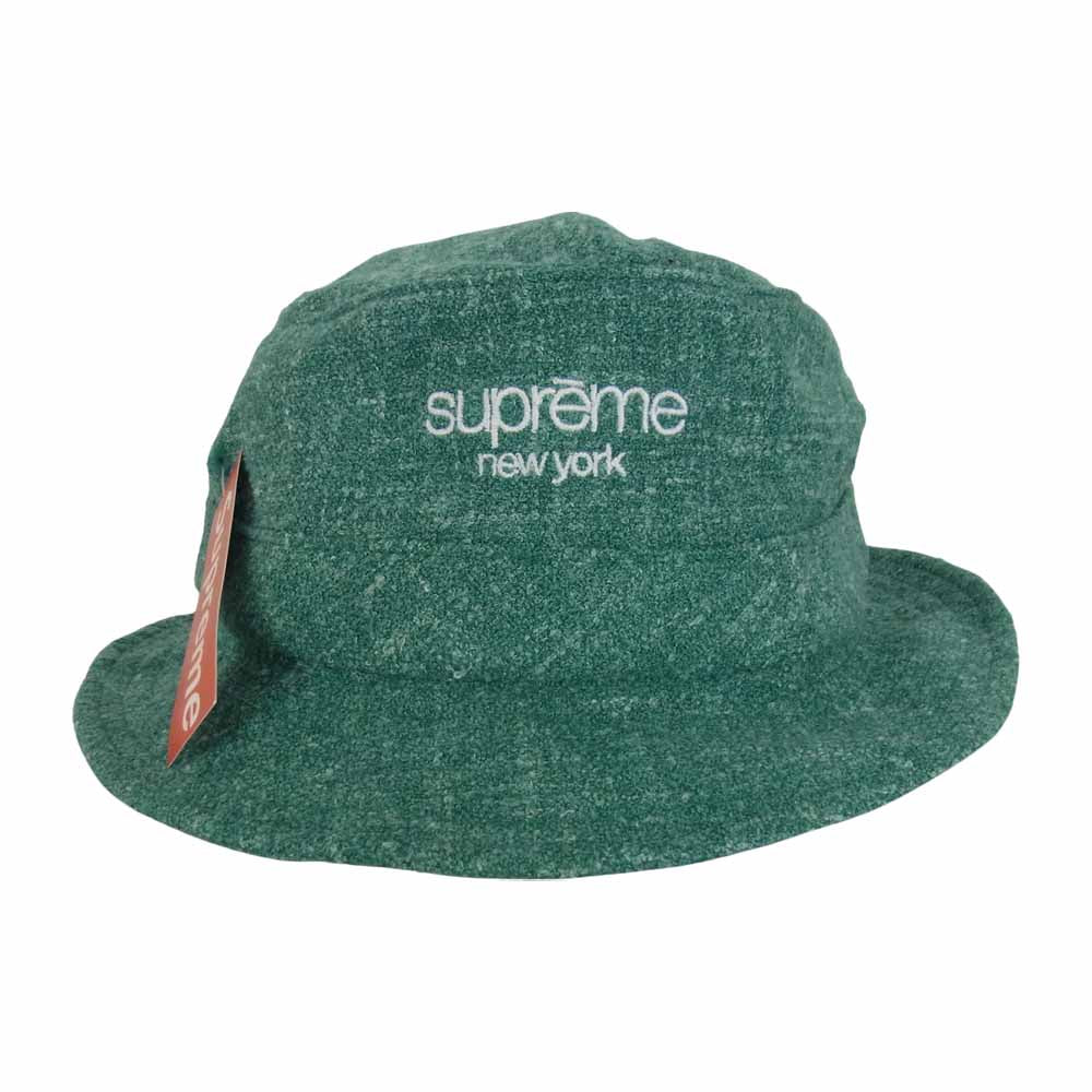 Supreme シュプリーム 21SS Classic Logo Terry Crusher クラシック ロゴ パイル タオル テリー クラッシャー バケット ハット グリーン系【美品】【中古】