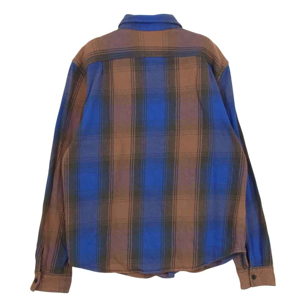 Supreme シュプリーム 19AW Heavyweight Flannel Shirt ヘビーウェイト フランネル チェック シャツ ブルー系 ブラウン系 S【中古】