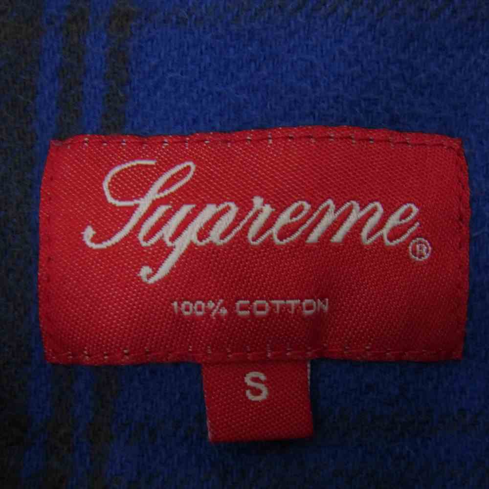 Supreme シュプリーム 19AW Heavyweight Flannel Shirt ヘビーウェイト フランネル チェック シャツ ブルー系 ブラウン系 S【中古】