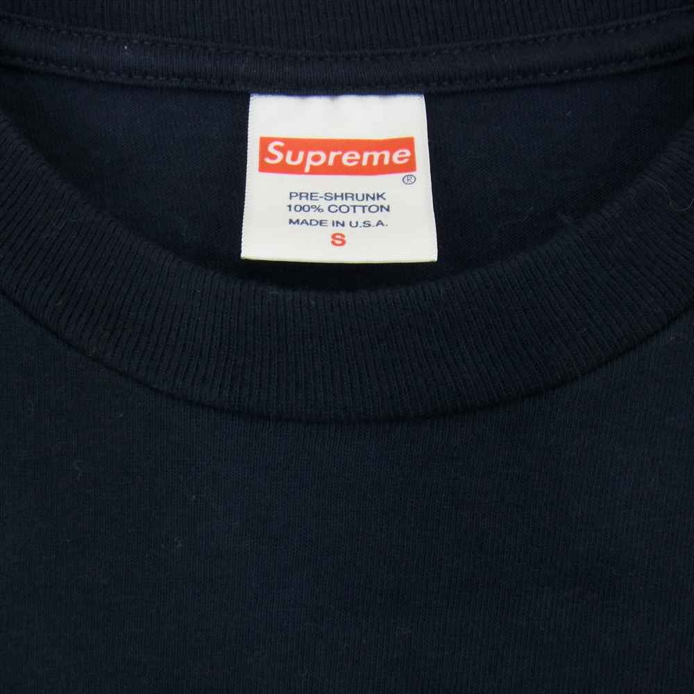 Supreme シュプリーム 20SS Shop Tee NEW YORK CITY 212 966 7799 ショップ 半袖 クラシックロゴ プリント Tシャツ ダークネイビー系 S【中古】