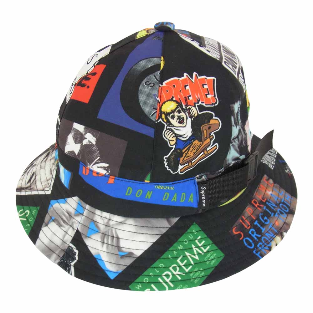 Supreme シュプリーム 21SS GORE-TEX Bell Hat ゴアテックス 総柄 プリント ベル ハット ブラック系 マルチカラー系【美品】【中古】
