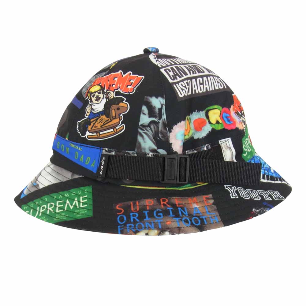 Supreme シュプリーム 21SS GORE-TEX Bell Hat ゴアテックス 総柄 プリント ベル ハット ブラック系 マルチカラー系【美品】【中古】