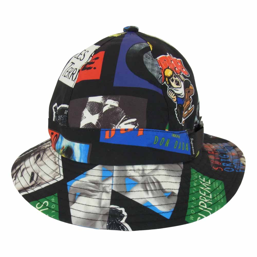 Supreme シュプリーム 21SS GORE-TEX Bell Hat ゴアテックス 総柄 プリント ベル ハット ブラック系 マルチカラー系【美品】【中古】
