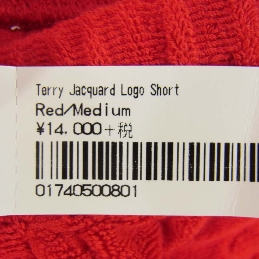 Supreme シュプリーム 19SS Terry Jacquard Logo Short テリー パイル タオル ジャガード ロゴ 総柄 ショーツ ハーフ パンツ レッド系 M【極上美品】【中古】