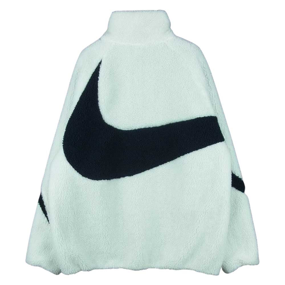 NIKE ナイキ BQ6546-114 BIG SWOOSH BOA JACKET ビッグ スウッシュ ボア フリース ナイロン リバーシブル ジャケット ホワイト系 ダークネイビー系 M【極上美品】【中古】