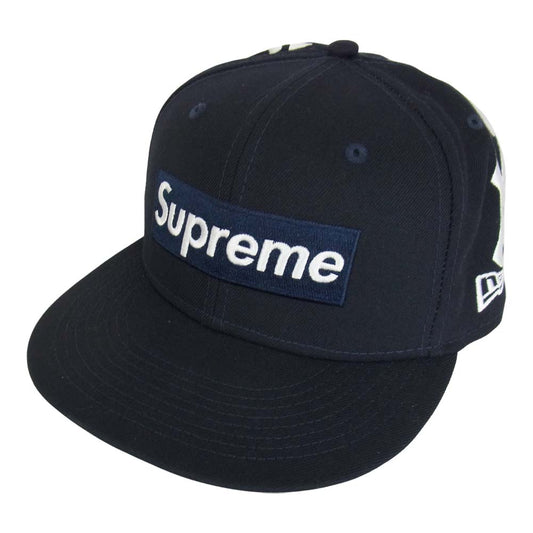 Supreme シュプリーム 21AW New Era New York Yankees Box Logo Cap ニューエラ ニューヨーク ヤンキース ボックスロゴ ベースボール キャップ ダークネイビー系 58.7cm【美品】【中古】