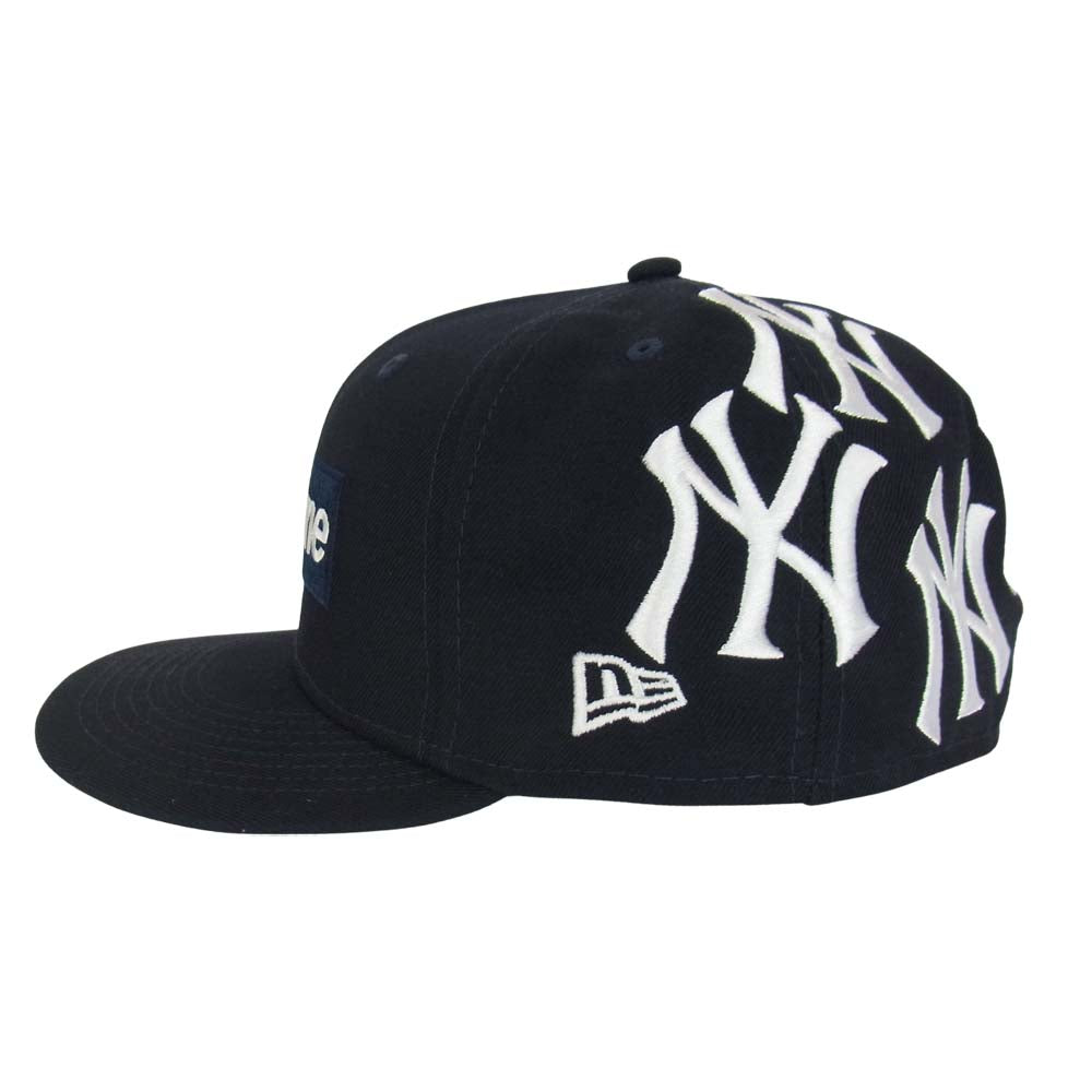 Supreme シュプリーム 21AW New Era New York Yankees Box Logo Cap ニューエラ ニューヨーク ヤンキース ボックスロゴ ベースボール キャップ ダークネイビー系 58.7cm【美品】【中古】