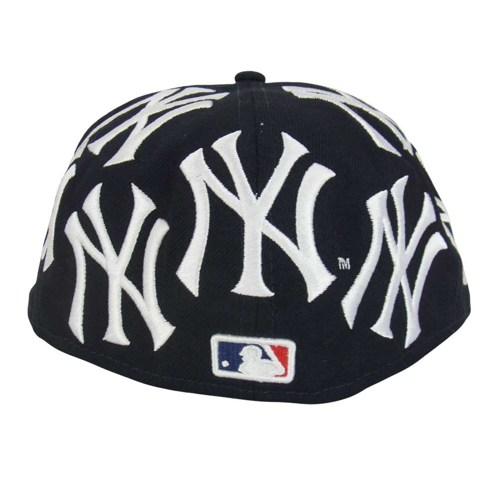 Supreme シュプリーム 21AW New Era New York Yankees Box Logo Cap ニューエラ ニューヨーク ヤンキース ボックスロゴ ベースボール キャップ ダークネイビー系 58.7cm【美品】【中古】