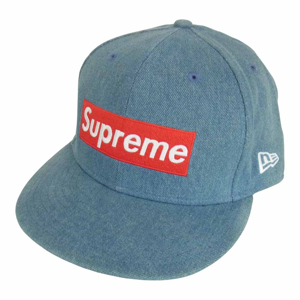 Supreme シュプリーム 12SS New Era Box Logo Cap ニューエラ デニム ボックスロゴ ベースボール キャップ ライトブルー系 59.6cm【中古】