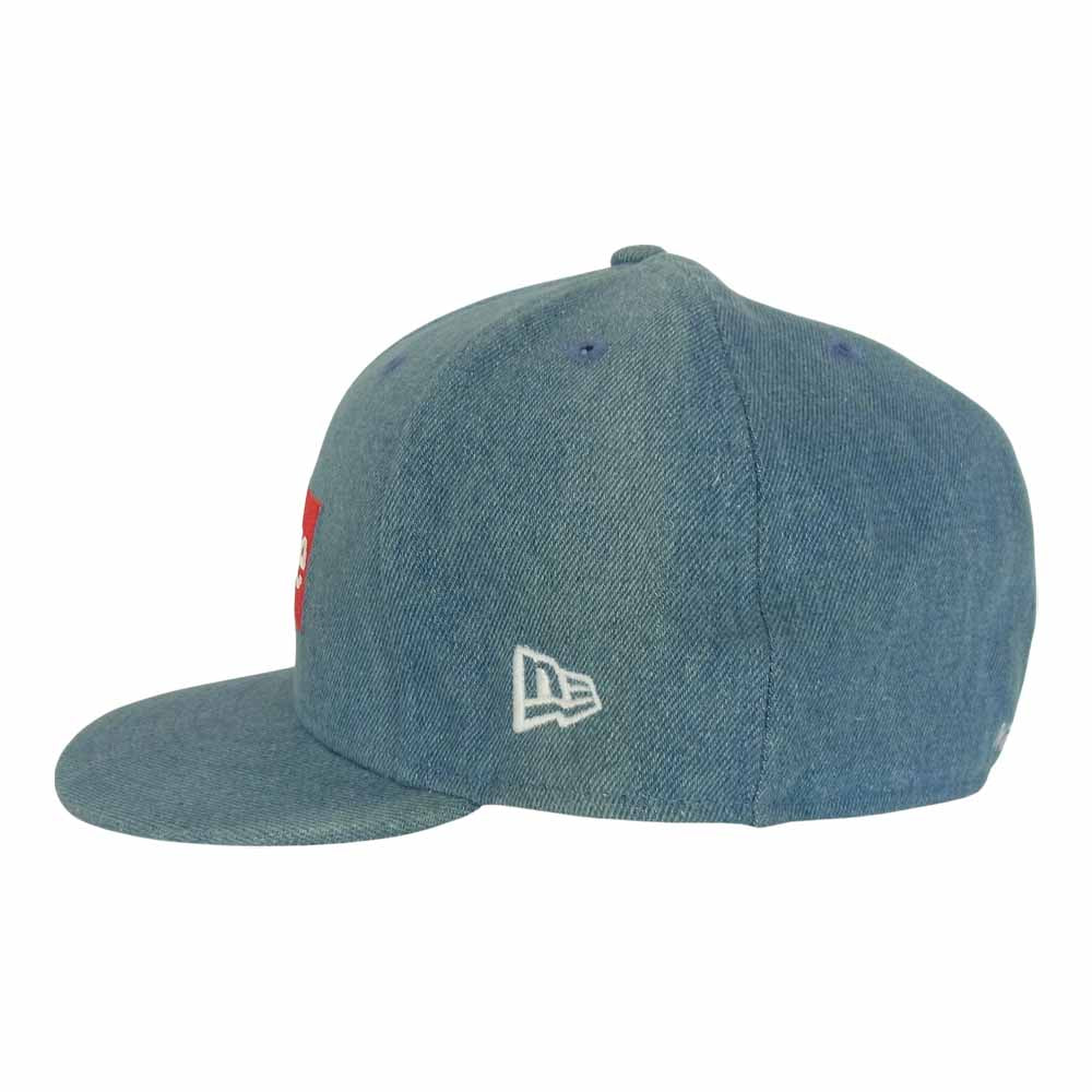 Supreme シュプリーム 12SS New Era Box Logo Cap ニューエラ デニム ボックスロゴ ベースボール キャップ ライトブルー系 59.6cm【中古】
