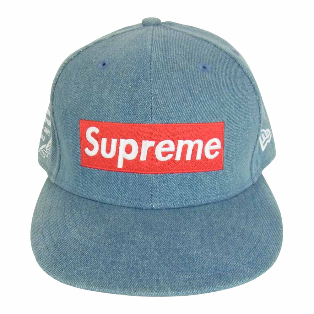 Supreme シュプリーム 12SS New Era Box Logo Cap ニューエラ デニム ボックスロゴ ベースボール キャップ ライトブルー系 59.6cm【中古】