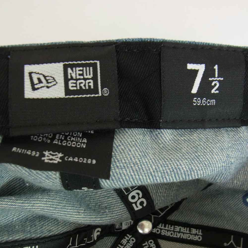 Supreme シュプリーム 12SS New Era Box Logo Cap ニューエラ デニム ボックスロゴ ベースボール キャップ ライトブルー系 59.6cm【中古】