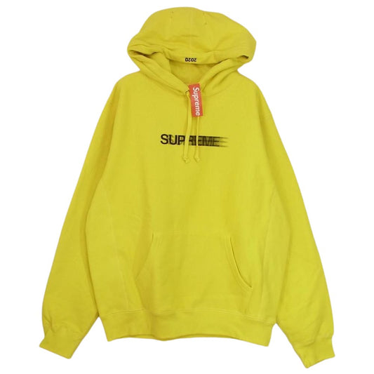 Supreme シュプリーム 20SS Motion Logo Hooded Sweatshirt モーション ロゴ フーデッド プルオーバー パーカー イエロー系 M【中古】
