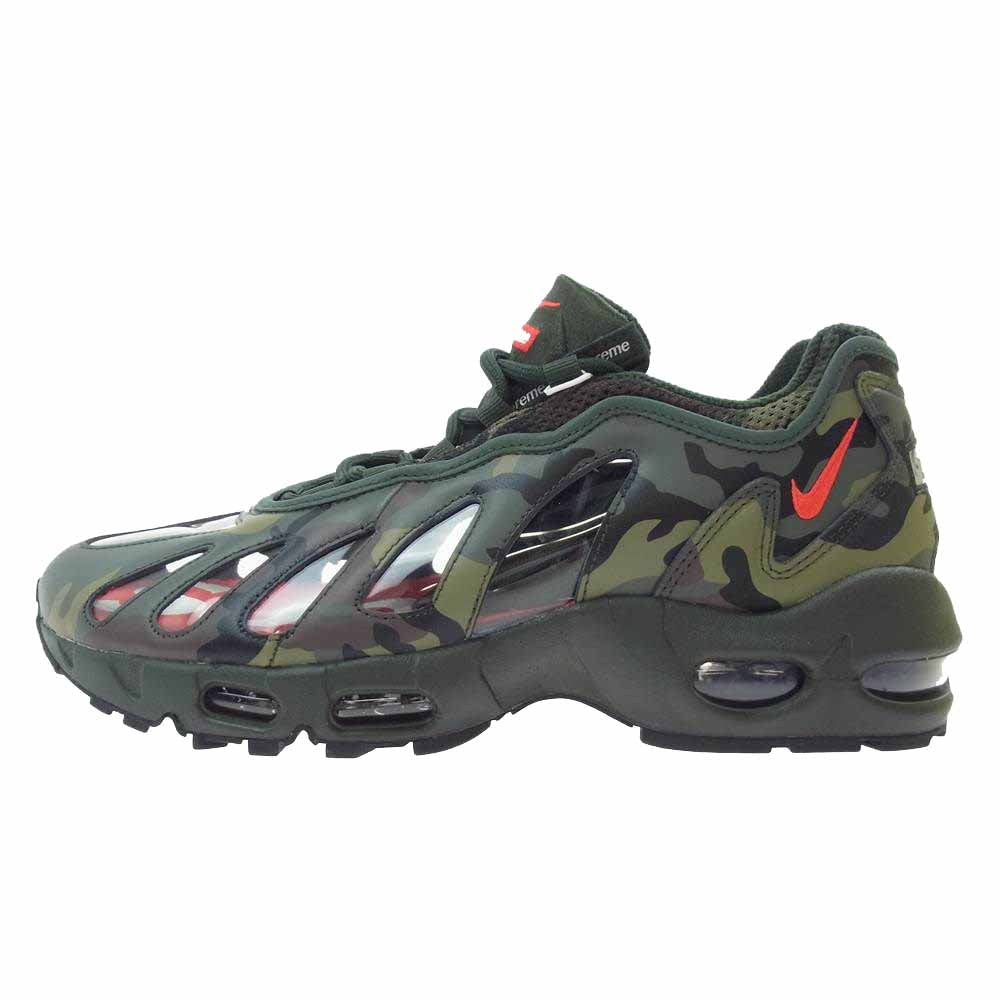 Supreme シュプリーム 21SS CV7652-300 × Nike Air Max 96 Camo ナイキ エアマックス スケルトン カモ グリーン系 27cm【新古品】【未使用】【中古】