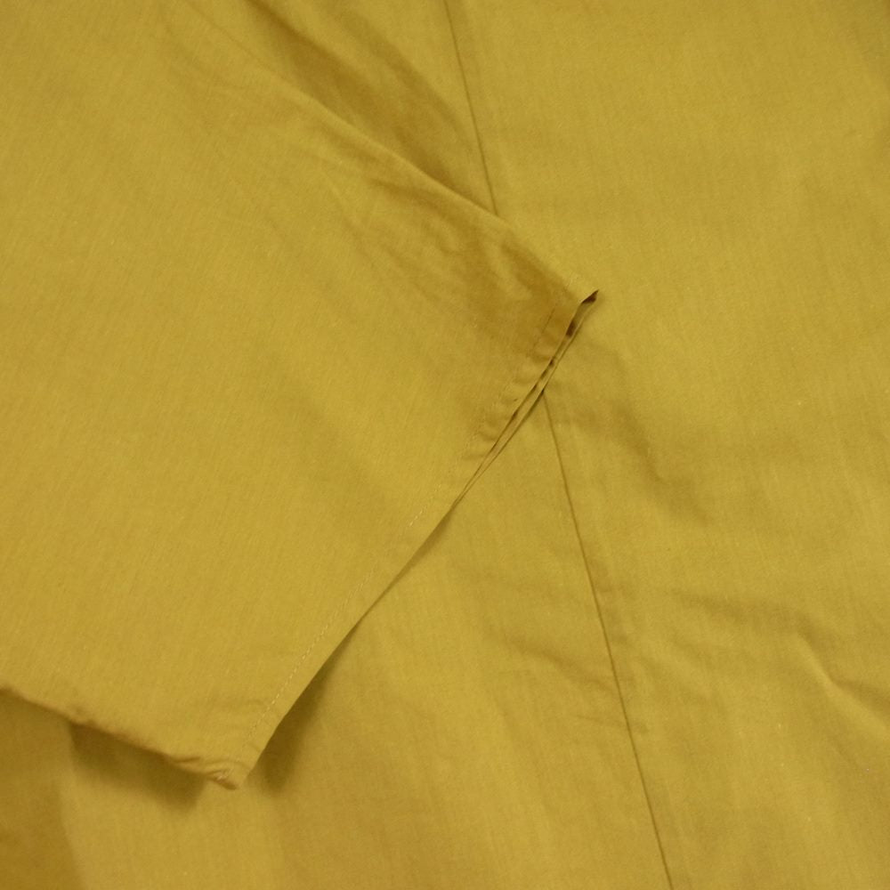 フィックスステュディオス 17SS SS17-M075B MUSTARD CHAMBRAY シャンブレー プルオーバー サイドスリット 半袖 シャツ マスタード系 M【中古】