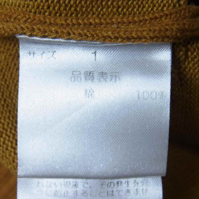 ヤシキ 18AW YSK-18AW-KN02 Tousei Knit くるみ編み リブ クルーネック 長袖ニット 黄茶橙系 1【中古】