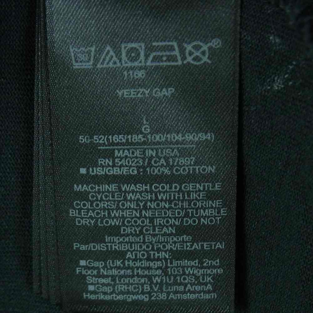 BALENCIAGA バレンシアガ YEEZY GAP ENGINEERED BY イージーギャップ DOVE ロング 長袖 Tシャツ 鳩 WASHED BLACK L【中古】