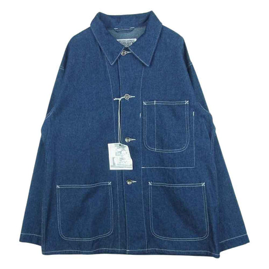 Engineered Garments エンジニアードガーメンツ WORKADAY バックプリント デニム カバーオール ジャケット インディゴブルー系 S【極上美品】【中古】