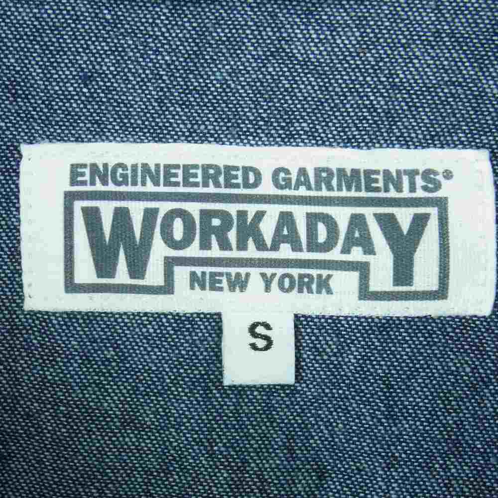Engineered Garments エンジニアードガーメンツ WORKADAY バックプリント デニム カバーオール ジャケット インディゴブルー系 S【極上美品】【中古】