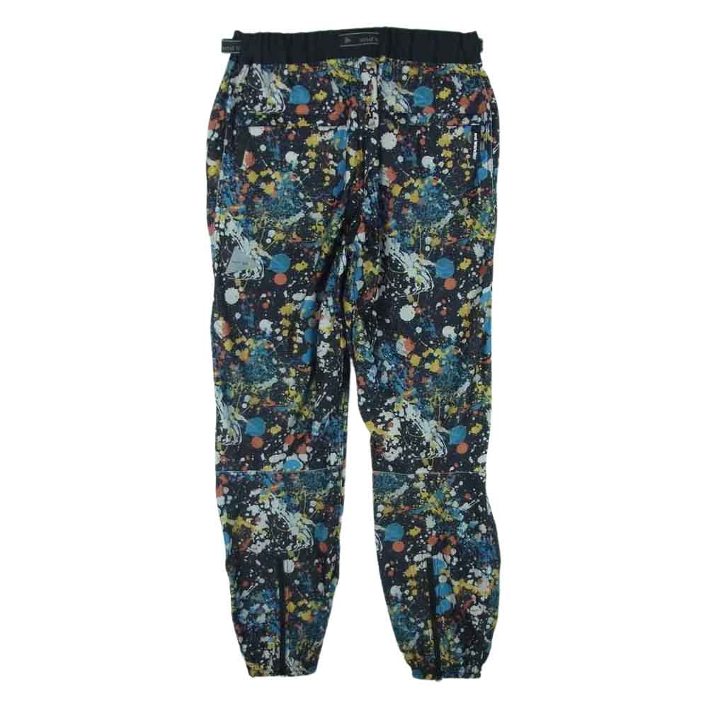 and wander アンドワンダー AW93-JF033 スプラッタープリント ラッセル リップ パンツ ブラック系 38【新古品】【未使用】【中古】