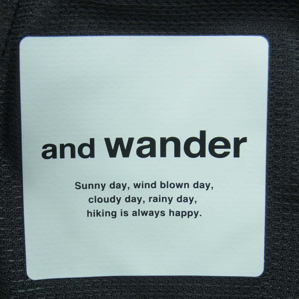 and wander アンドワンダー AW93-JF033 スプラッタープリント ラッセル リップ パンツ ブラック系 38【新古品】【未使用】【中古】