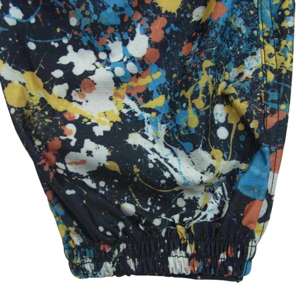 and wander アンドワンダー AW93-JF033 スプラッタープリント ラッセル リップ パンツ ブラック系 38【新古品】【未使用】【中古】