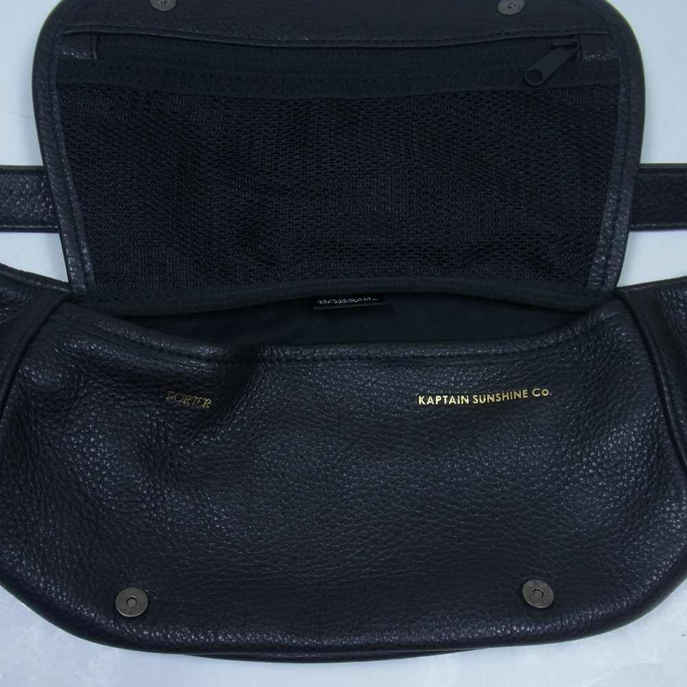 キャプテンサンシャイン PORTER ポーター KS9FGD08 Leather Funny Bag レザー ファニー ボディバッグ  ブラック系【極上美品】【中古】