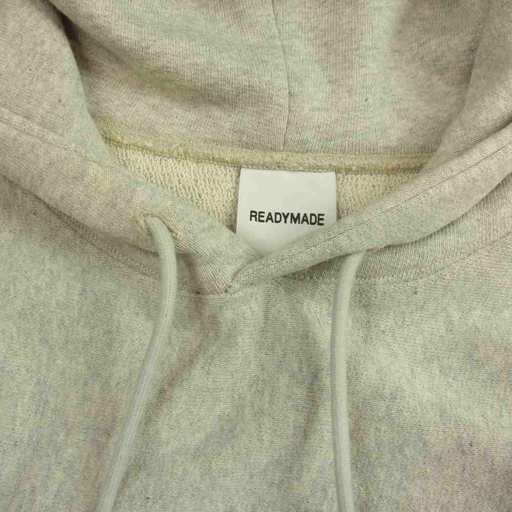 READY MADE レディメイド RM-J01-0000-021 HOODIE 胸ロゴ刺繍 プルオーバー パーカー グレー グレー系 L【新古品】【未使用】【中古】