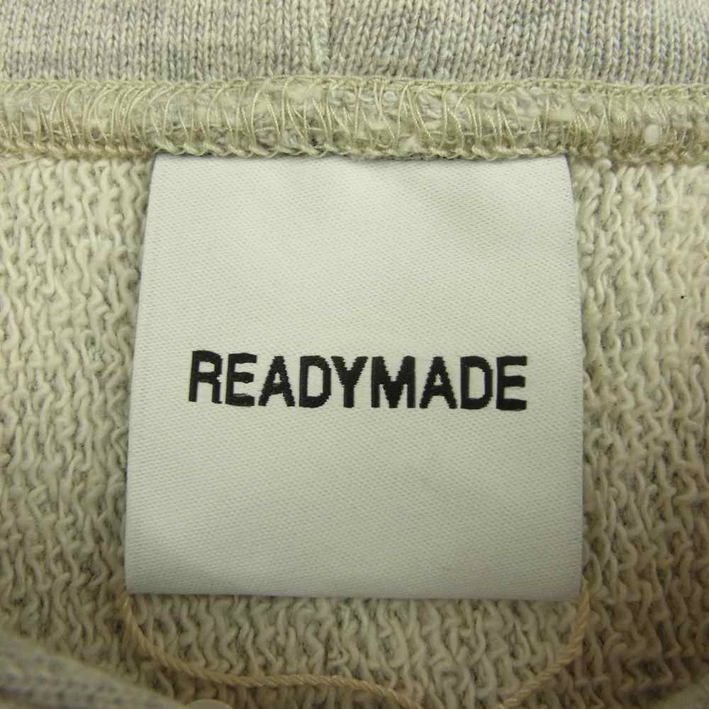 READY MADE レディメイド RM-J01-0000-021 HOODIE 胸ロゴ刺繍 プルオーバー パーカー グレー グレー系 L【新古品】【未使用】【中古】
