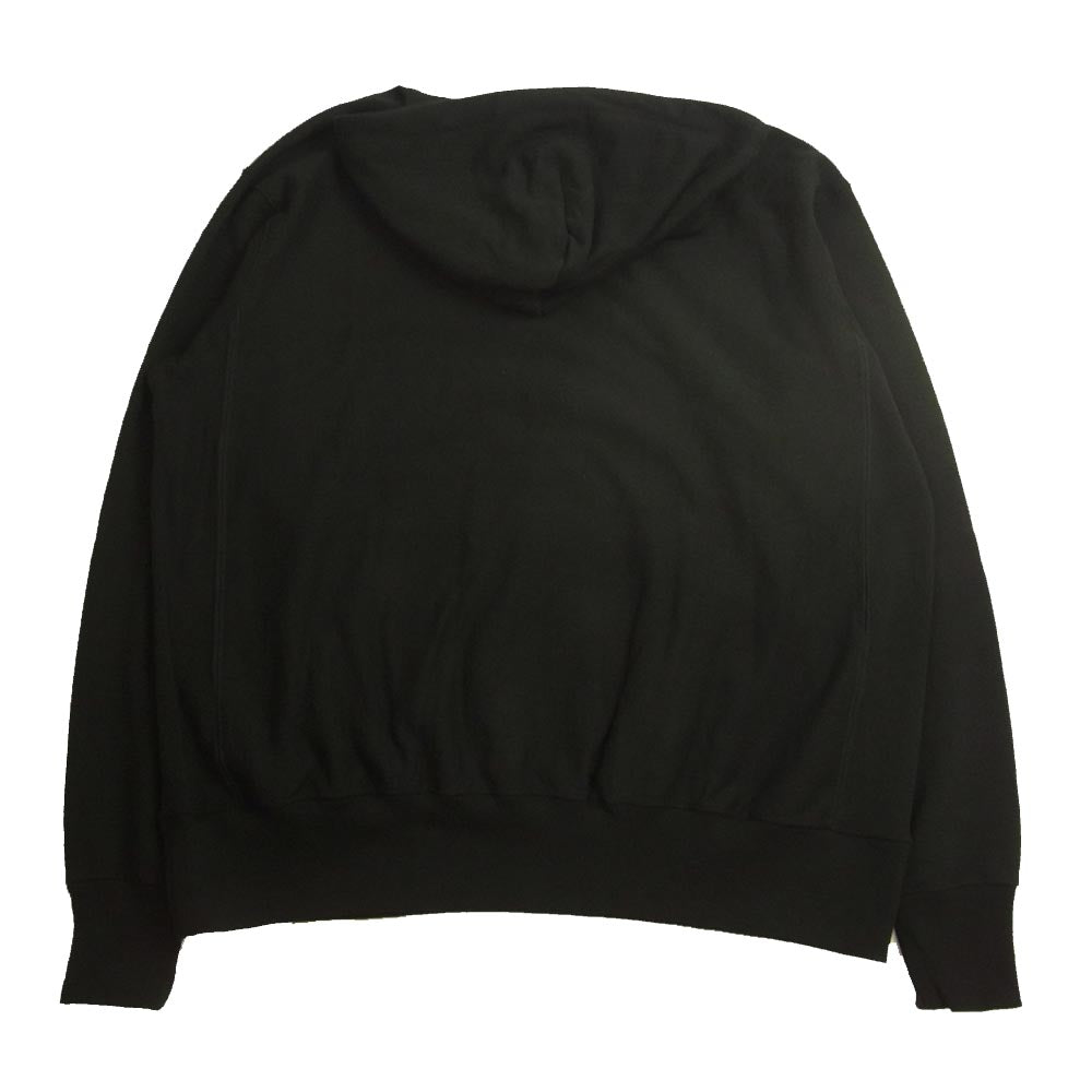 READY MADE レディメイド RM-J01-0000-020 HOODIE 胸ロゴ刺繍 プルオーバー パーカー ブラック ブラック系 L【新古品】【未使用】【中古】
