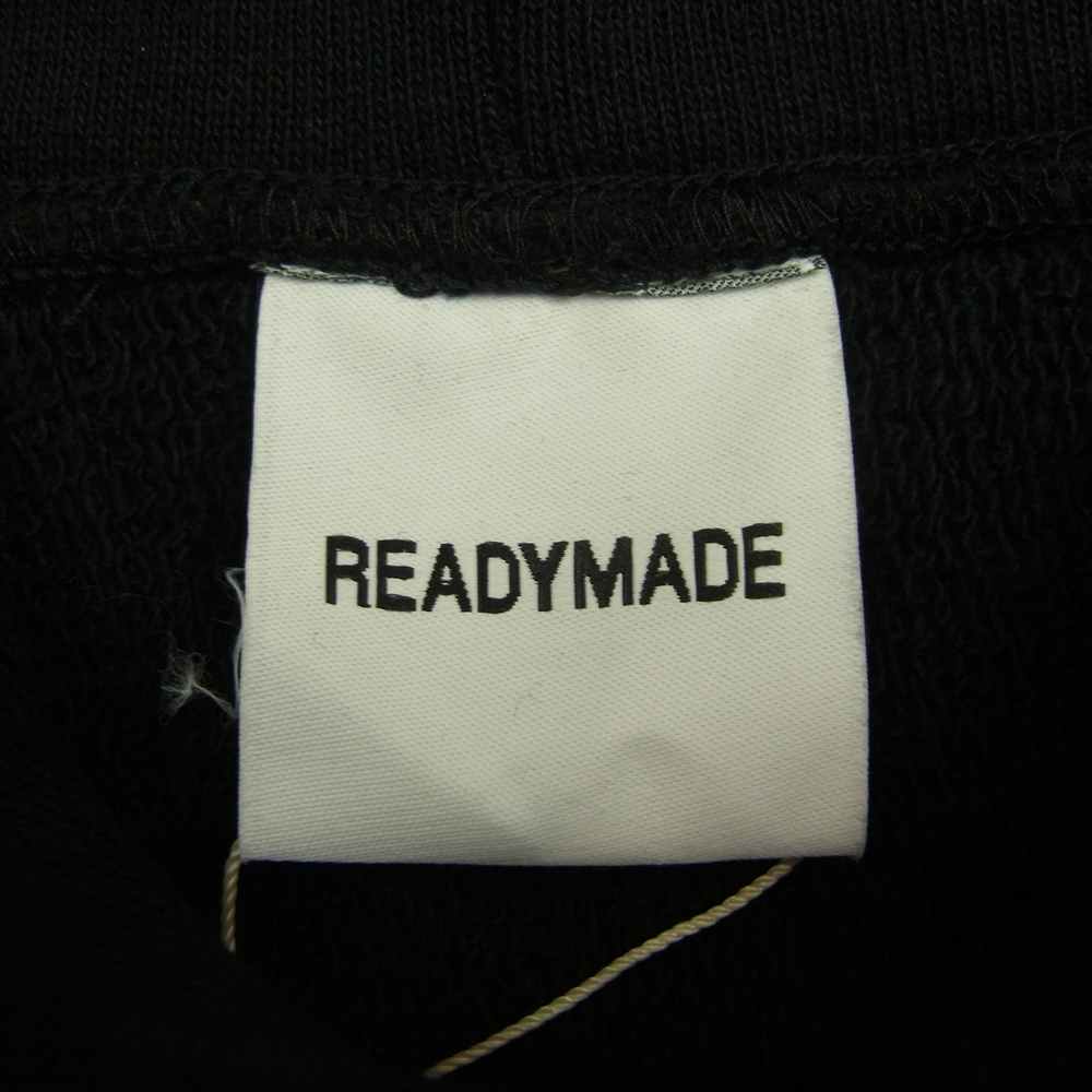 READY MADE レディメイド RM-J01-0000-020 HOODIE 胸ロゴ刺繍 プルオーバー パーカー ブラック ブラック系 L【新古品】【未使用】【中古】