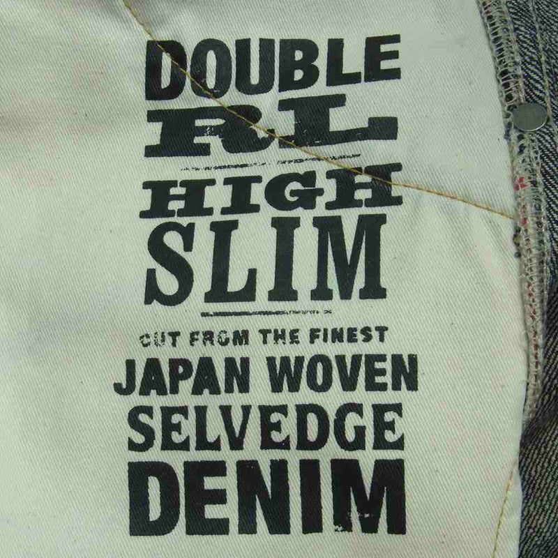 RRL ダブルアールエル 国内正規品 USA製 782753440001 LIMITED PRODUCTION RUN 300本限定 RIGID HIGH SLIM DENIM ハイスリム リジッド デニム パンツ インディゴブルー系 30【極上美品】【中古】