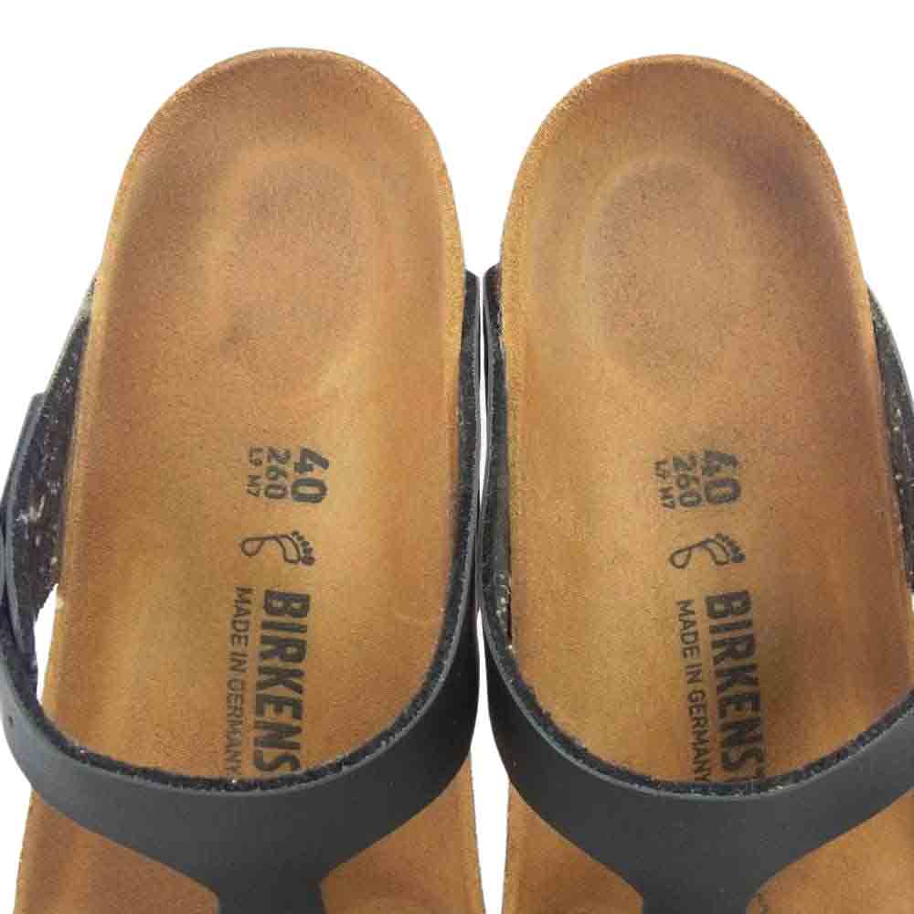 BIRKENSTOCK ビルケンシュトック 0043691 Gizeh BS ギゼ サンダル ブラウン系 ブラック系 40【中古】