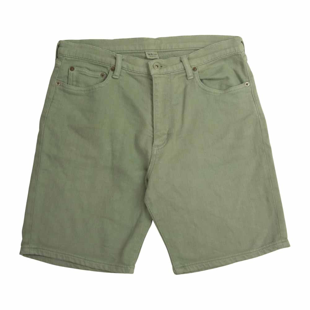 Ron Herman ロンハーマン 製品染め ストレッチ スウェットデニム ショーツ カーキ系 M【中古】