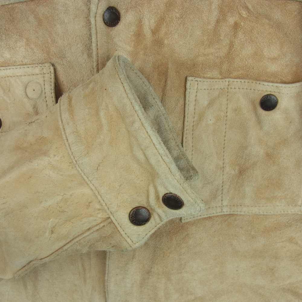 ブラック ベア ブランド USA製 The Rough RIDER Western OVER Shirt スエード シャツ ジャケット ベージュ系 XS【中古】