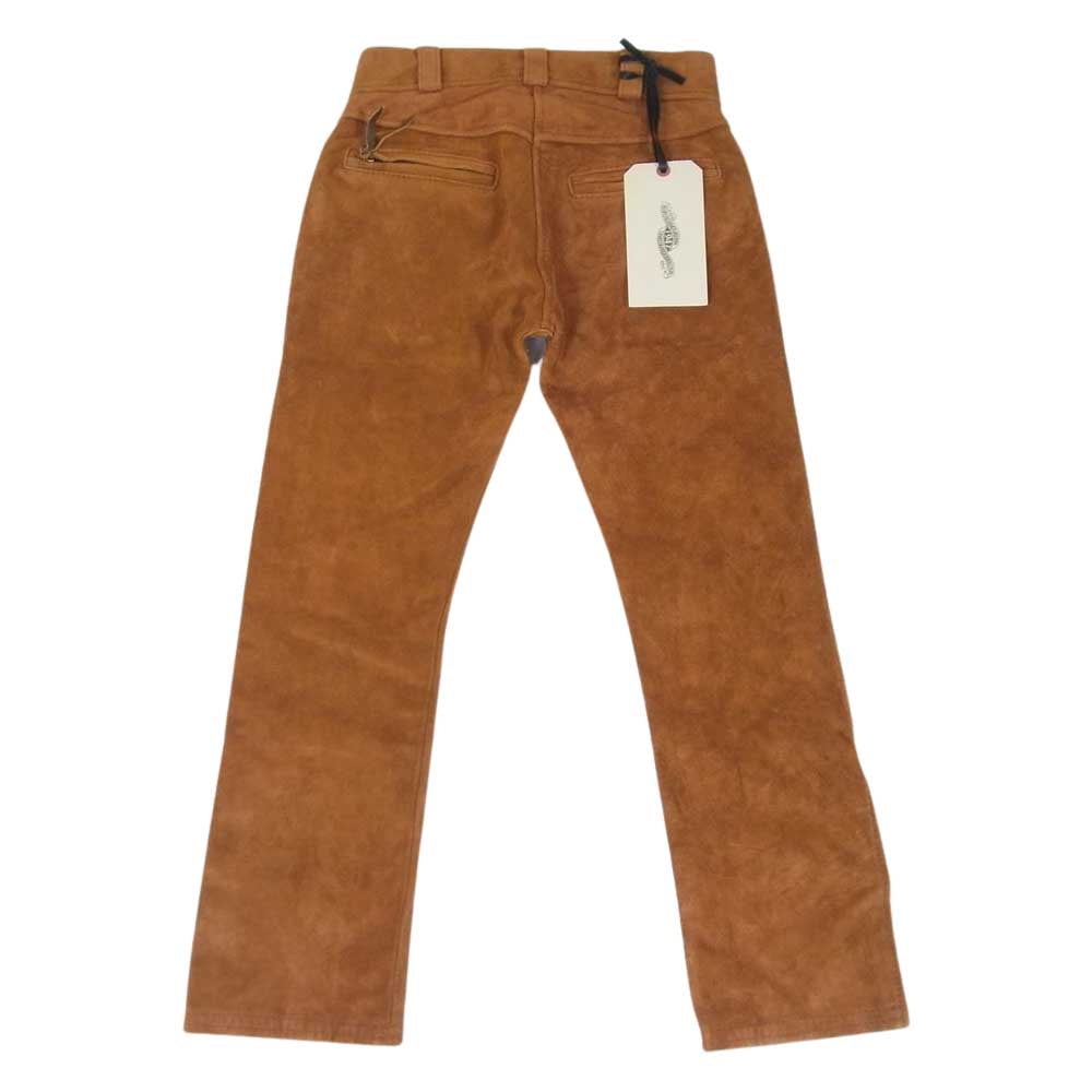 LANGLITZ LEATHERS ラングリッツレザーズ WESTERNS Roughout Leather ラフアウト レザー スエード パンツ オレンジ系 ※サイズ表記なし【中古】