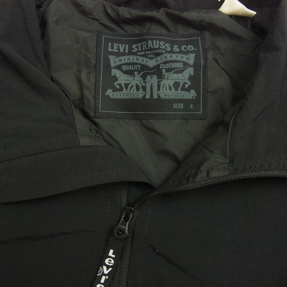 Levi's リーバイス 85425-0001 ロゴ ジップ ジャケット ブラック系 S【中古】
