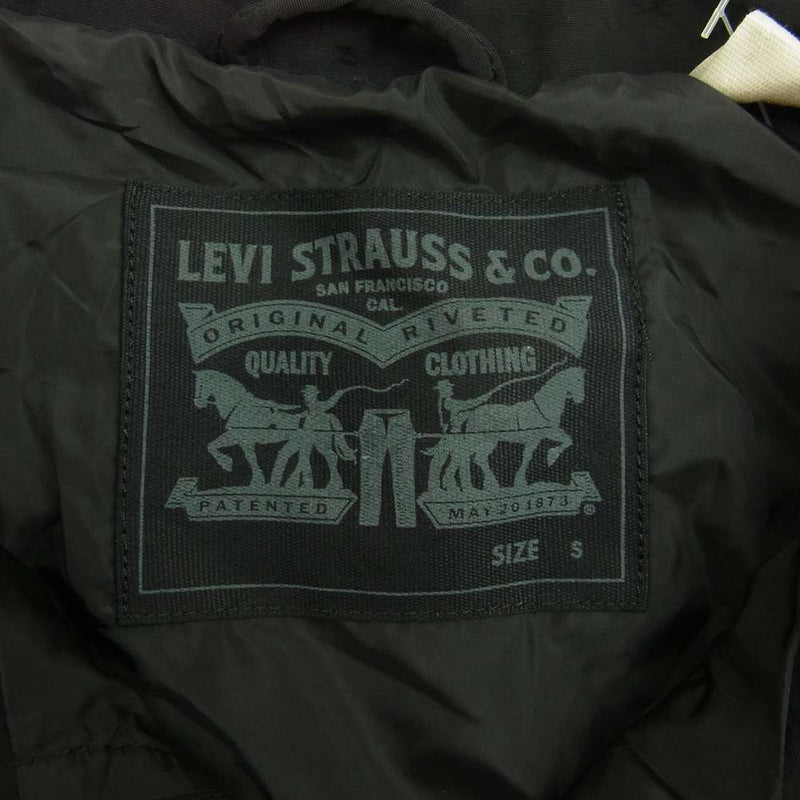 Levi's リーバイス 85425-0001 ロゴ ジップ ジャケット ブラック系 S【中古】
