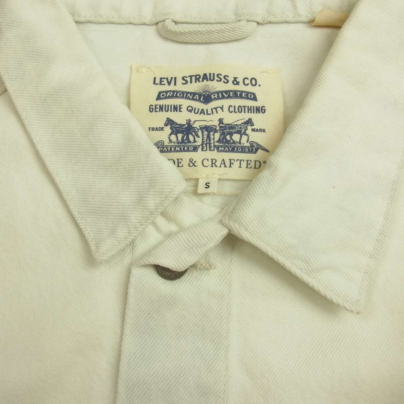 Levi's リーバイス 67484009 made&crafted メイドアンドクラフテッド OVERSIZED TYPE III トラッカー ジャケット  ホワイト系 S【中古】