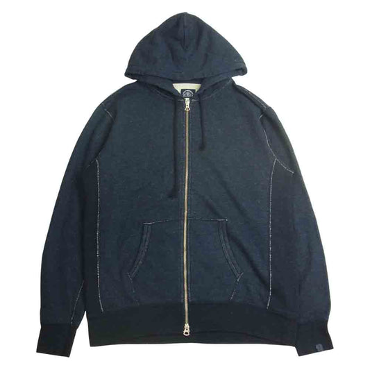 LOOPWHEELER ループウィラー LEVI'S made&crafted リーバイス メイドアンドクラフテッド インディゴ パーカー インディゴブルー系 L【極上美品】【中古】