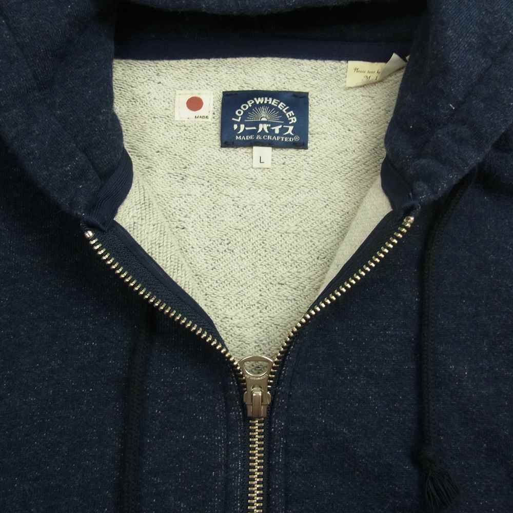 LOOPWHEELER ループウィラー LEVI'S made&crafted リーバイス メイドアンドクラフテッド インディゴ パーカー インディゴブルー系 L【極上美品】【中古】