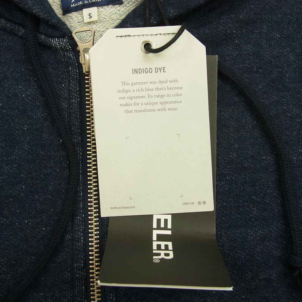 LOOPWHEELER ループウィラー LEVI'S made&crafted リーバイス メイドアンドクラフテッド インディゴ パーカー インディゴブルー系 S【極上美品】【中古】
