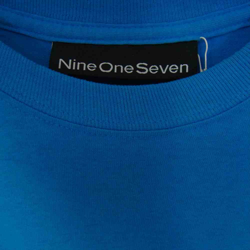 ナインワンセブン OLD DEAL T-SHIRT ロゴ プリント 半袖 Tシャツ  ブルー系 M【新古品】【未使用】【中古】