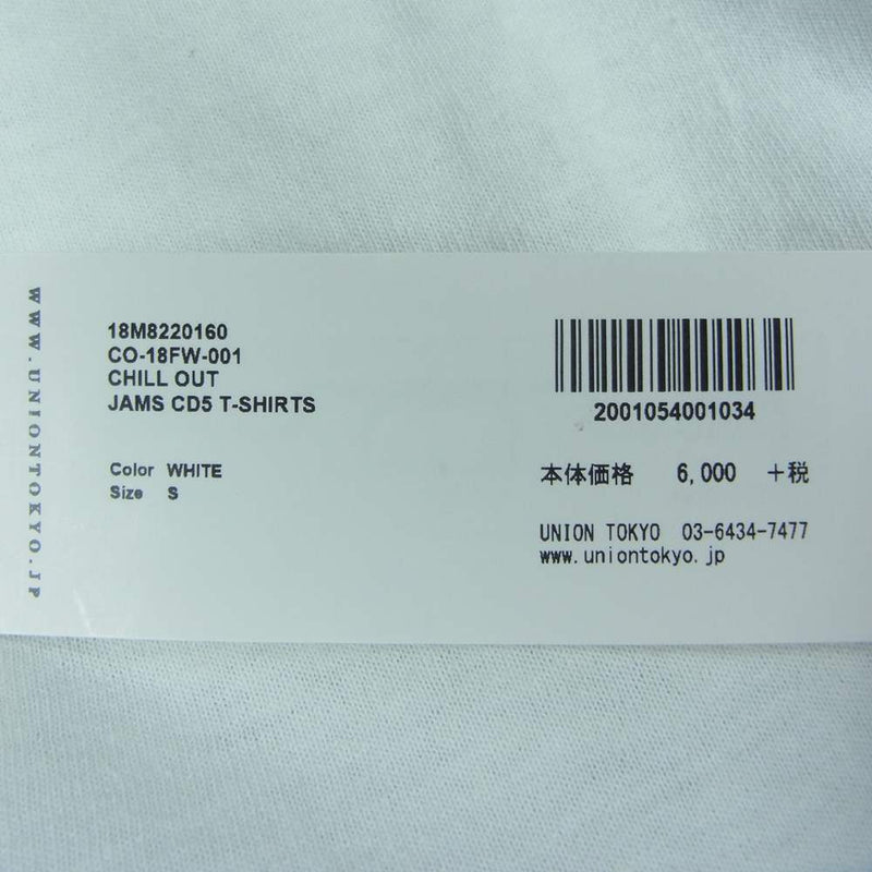 FRAGMENT DESIGN フラグメントデザイン JAMS CD5 T-SHIRT プリント 半袖 Tシャツ メキシコ製 ホワイト系 S【中古】