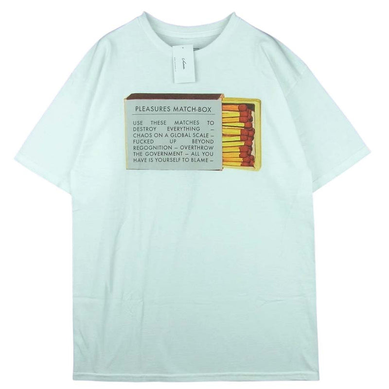 プレジャーズ マッチ プリント 半袖 Tシャツ コットン メキシコ製 ホワイト系 M【中古】