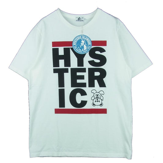 HYSTERIC GLAMOUR ヒステリックグラマー 02182CT19 SPINNING BEAR 半袖 Tシャツ コットン 日本製 ホワイト系 M【中古】