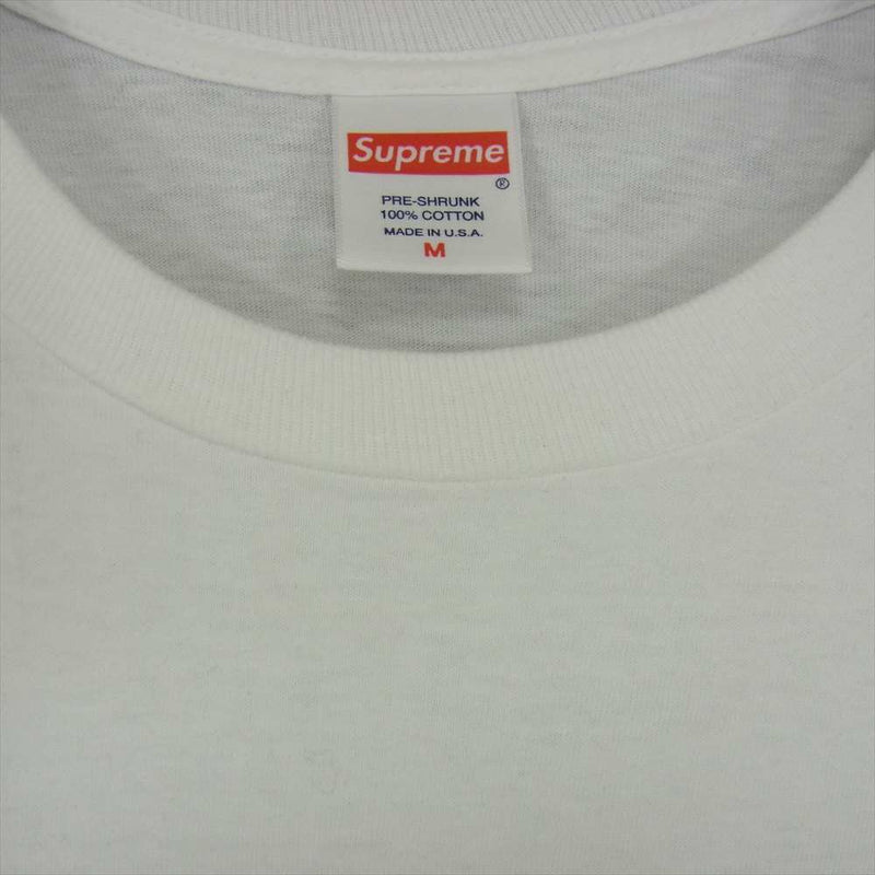 Supreme シュプリーム 19AW BANNER TEE バナー プリント Tシャツ ホワイト系 M【中古】