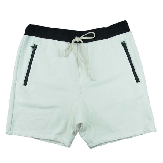FEAR OF GOD フィアオブゴッド ESSENTIALS エッセンシャルズ Drawstring Shorts White ドローストリング ハーフ ショート パンツ ホワイト系 ブラック系 M【中古】