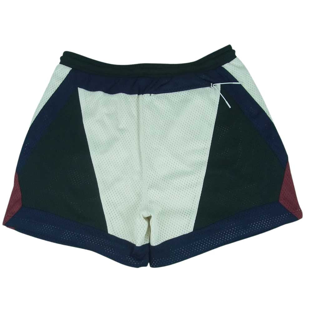 キス 国内正規品 MONDAY PROGRAM ロゴパッチ メッシュ ショーツ ハーフ ショート パンツ オフホワイト系 マルチカラー系 M【中古】